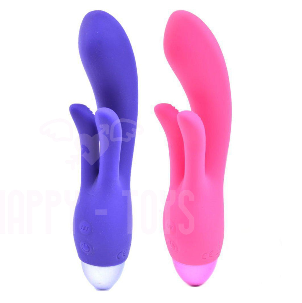 8" Vibrating Dildo Rabbit Rechargeable Vibrator Anal Couples Sex Toy Waterproof-Happy-Toys