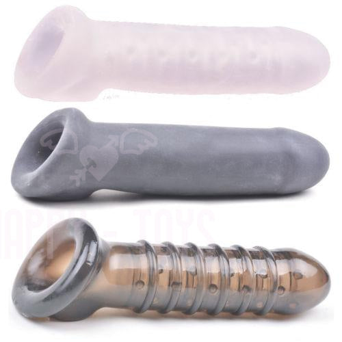 6.7" Mens Cock Penis Extender Attachment Sleeve Sex Adult Toy Delay Cage Gay-Penis Sheath-Happy-Toys-Happy-Toys