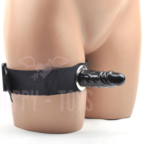 3.5" Strap On Leg Dildo Harness Pegging Harness Penis Gays Lesbians Anal Pussy-Strap-On-Happy-Toys-Black-Happy-Toys