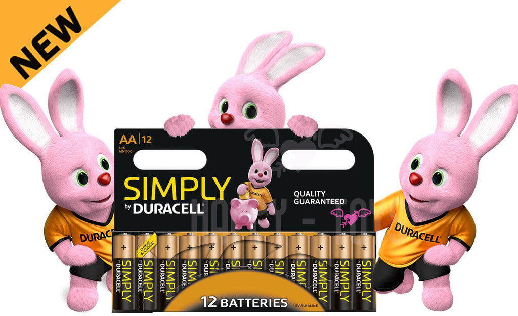 Quality Duracell Simply AA LR6 MN1500 1.5V Battery Pack of 12 Long Lasting Power-Happy-Toys