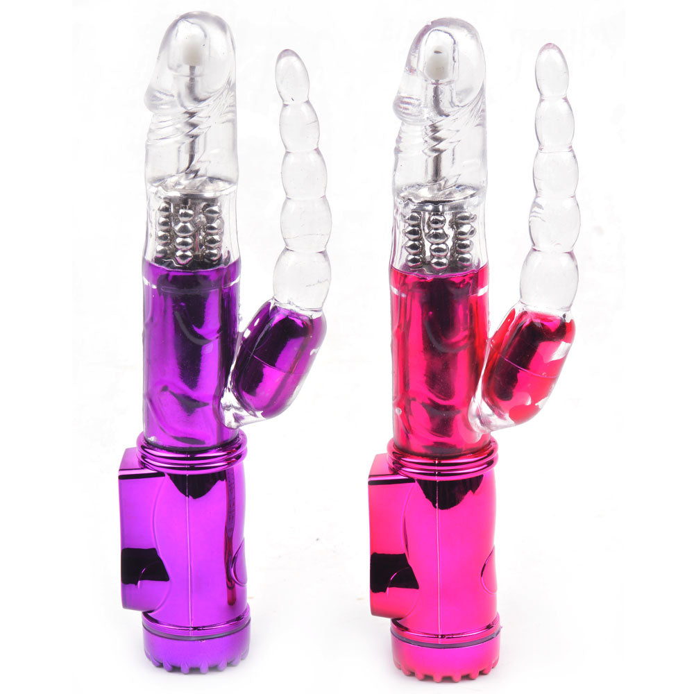 9" Vibrating Dildo Anal Beads Vibrator Multi-Speed USB Rechargeable Sex Toy-Vibrator-Happy-Toys