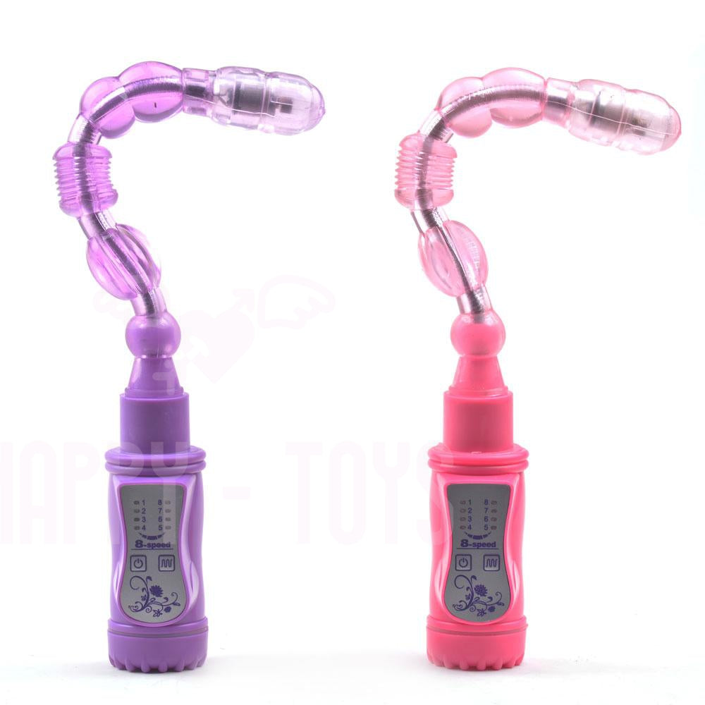 12" Vibrating Anal Dildo Beads Vibrator Multi-Speed Butt Plug Sex Toy Waterproof-Happy-Toys