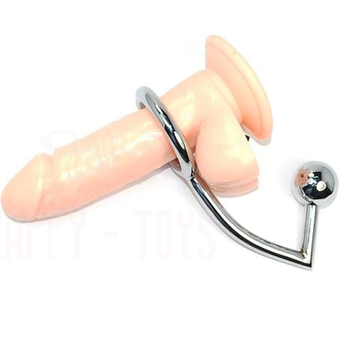 Cock Penis Metal Steel Anal Butt Hanger Hook Cleek With Ring Adult Sex Toy Gays-Happy-Toys
