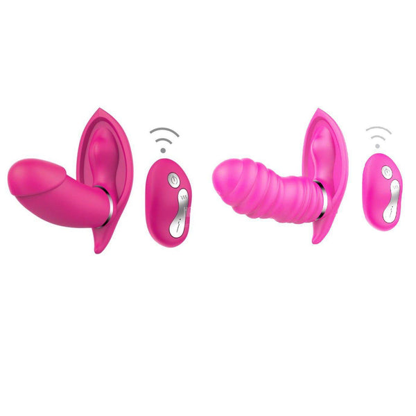 4.1" Vibrating Dildo Penis Vibrator Butterfly Wireless Invisible Sex Toy Womens Lesbians-Vibrator-Happy-Toys-Smooth-Happy-Toys