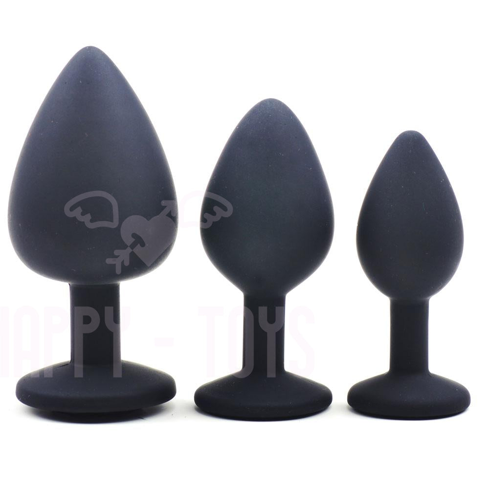 Large Medium Small Silicone Anal Butt Plug G-Spot Massager Dildo Sex Toy Gays-Happy-Toys