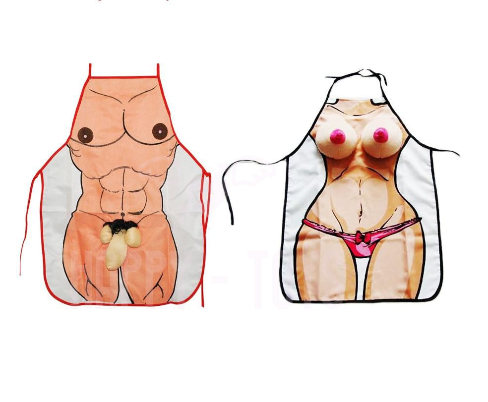 3D Sexy Naked Man Woman Willy Boob Topless Penis Apron Party Sexy Dress Costume-Happy-Toys