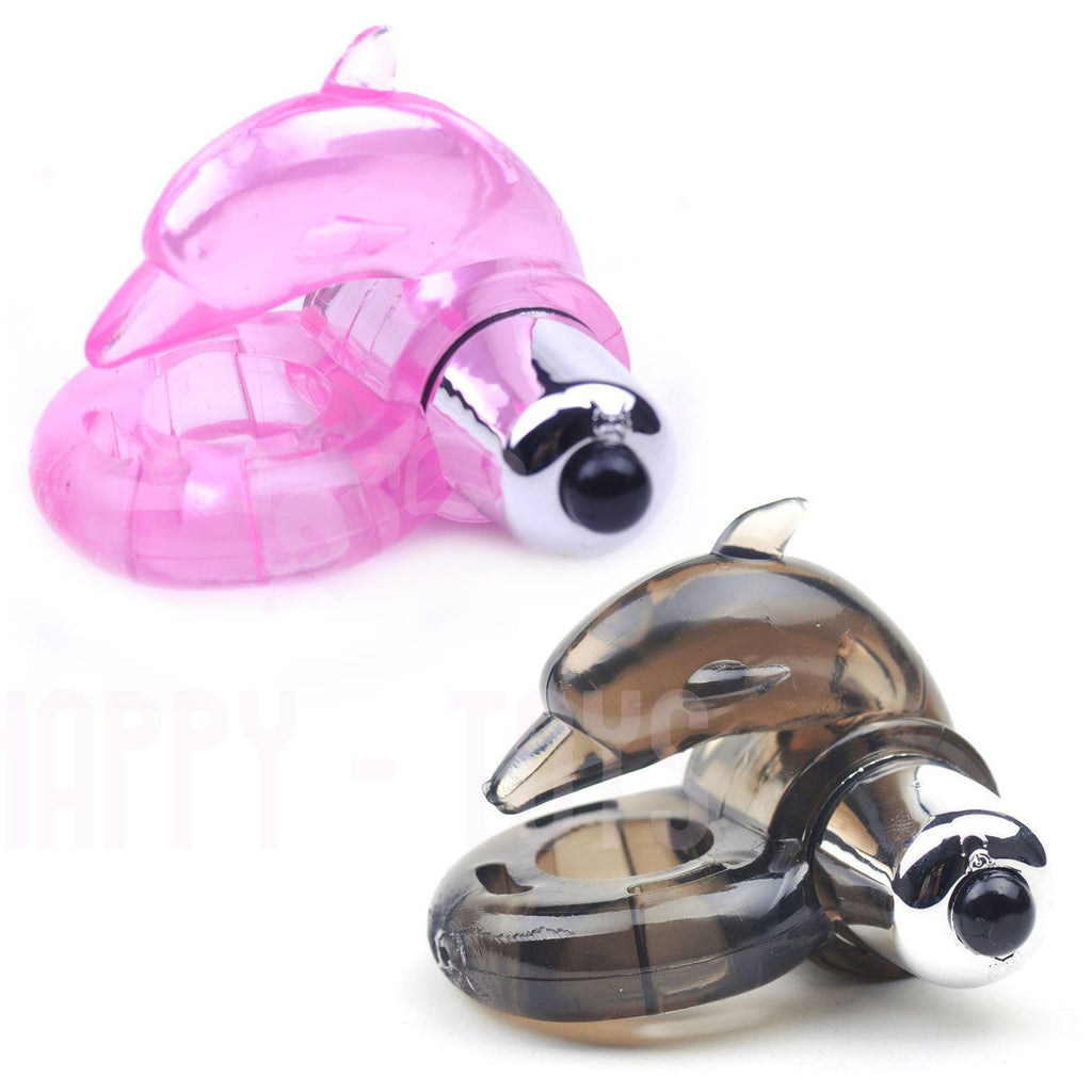 Vibrating Cock Ring Penis Dolphin Bullet Adult Sex Toy Couples Hard Erection Men-Penis Ring-Happy-Toys-Happy-Toys