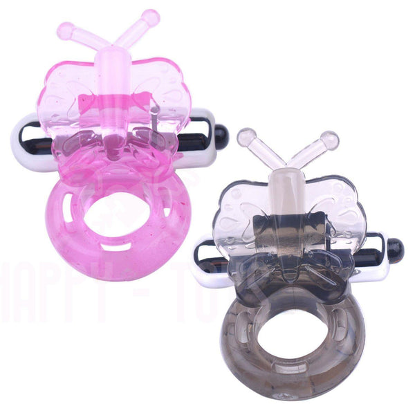 Vibrating Cock Ring Penis Butterfly Couples Sex Toy Hard Erection Men Waterproof-Penis Ring-Happy-Toys-Happy-Toys