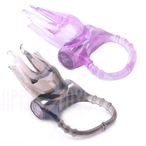Vibrating Cock Ring Penis Stretchy Mens Sex Toy Hard Erection Couples Waterproof-Penis Ring-Happy-Toys-Happy-Toys