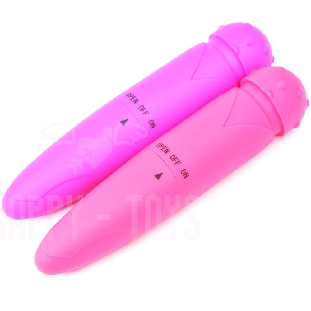 5" Mini Bullet Vibrator Vibrating Dildo Clitoral Studs Dual Sex Toy Waterproof-Happy-Toys