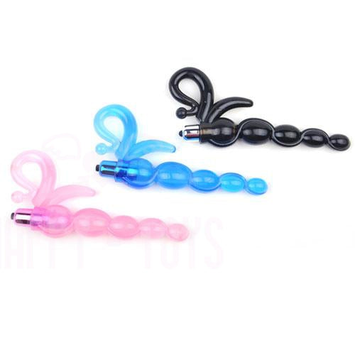 7.0" Vibrating Anal Beads Soft Flexible Anal Dildo Vibrator Sex Toy Waterproof-Happy-Toys