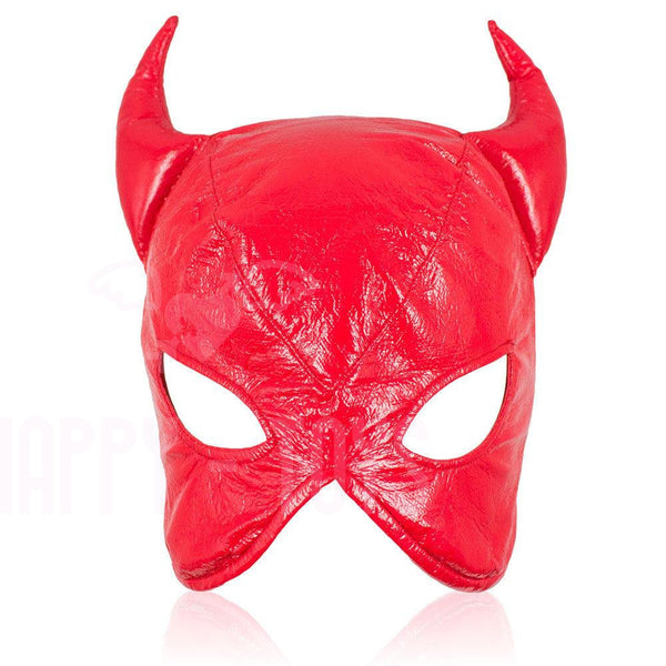 Womens Role Play Devil Half Face Mask Horn Adult Sex Toy Kinky Swingers Party-Happy-Toys