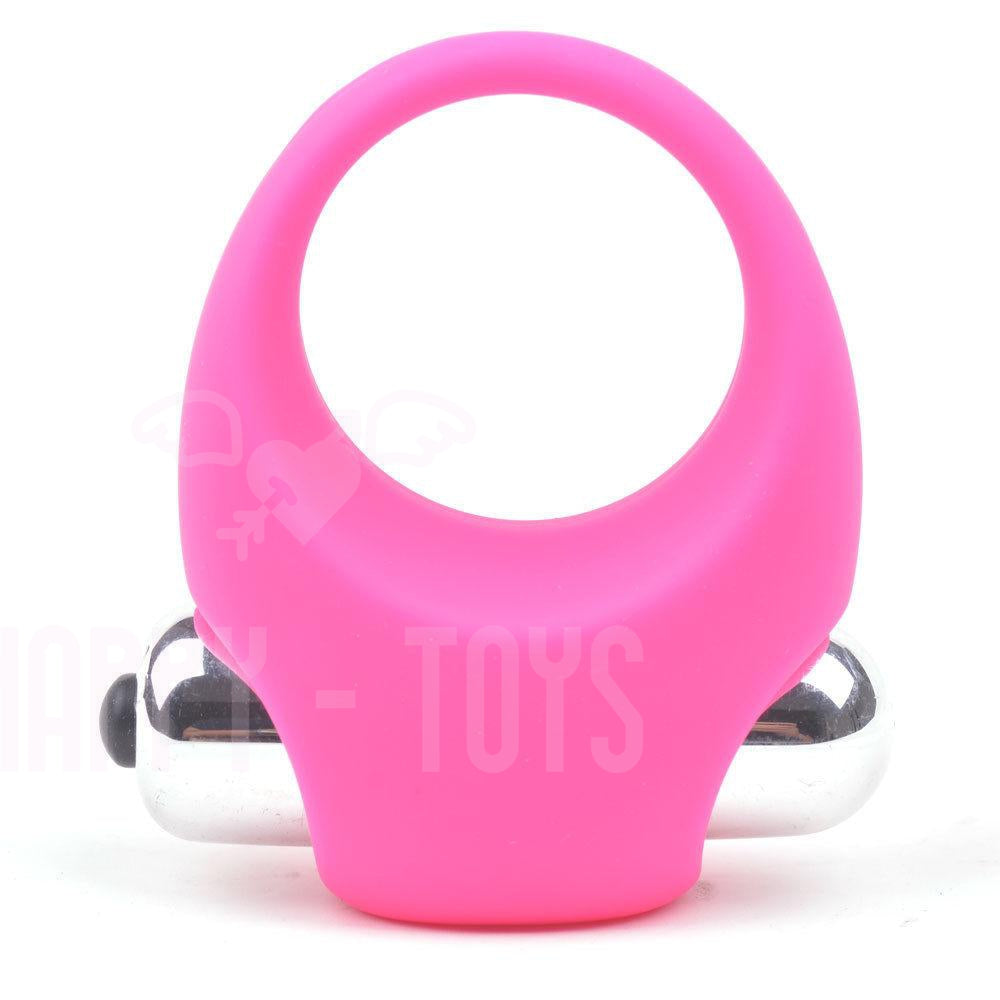 Vibrating Cock Ring Penis Smooth Stretchy Sex Toy Aid Couples Hard Erection Men-Happy-Toys