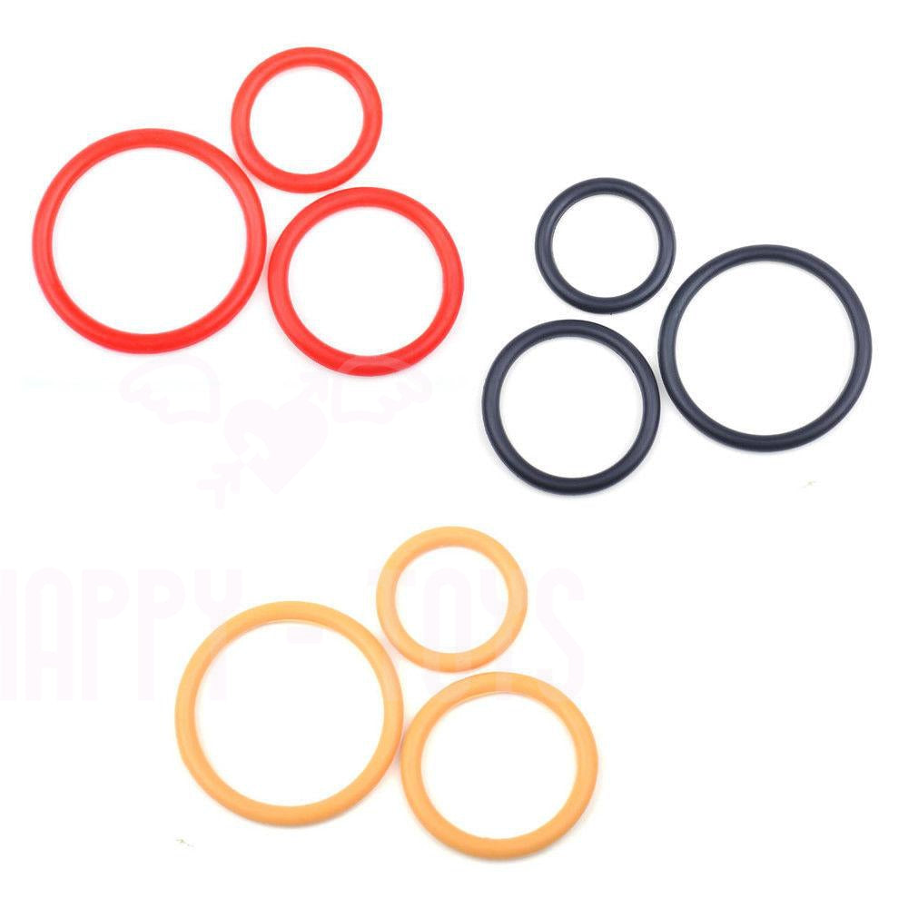 Silicone Triple Cock Ring Set Penis Ball Ring Couples Adult Sex Toy Waterproof-Happy-Toys