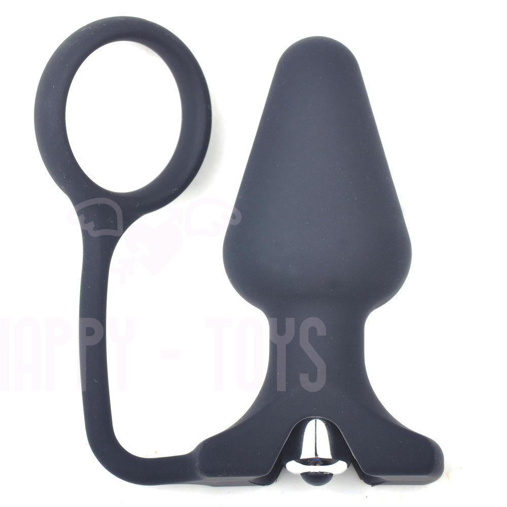 4.3" Vibrating Anal Plug Butt Plug Vibrator Cock Ring Adult Sex Toy Waterproof-Happy-Toys