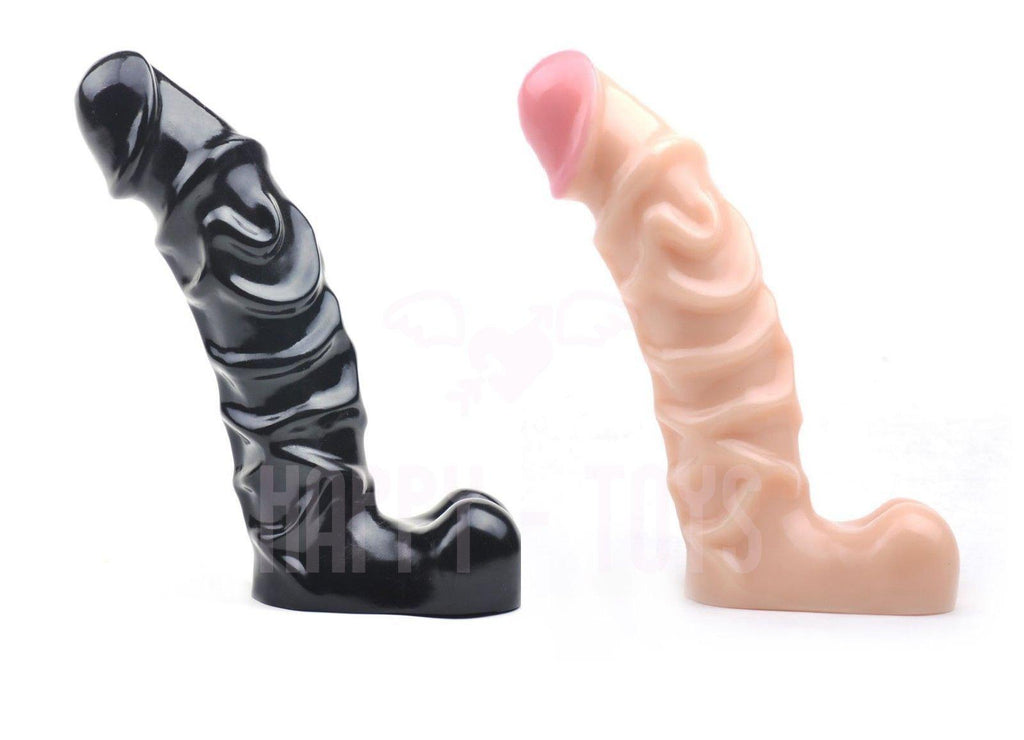 8.9" Long Huge Textured Realistic Dildo Penis Balls Suction Sex Toy Waterproof-Happy-Toys