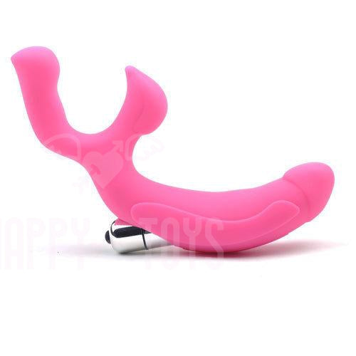 6" Vibrating Dildo Triple Vibrator Prostate Anal Plug Butt Plug Adult Sex Toy-Happy-Toys