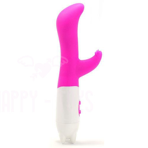 7" Rampant Rabbit Vibrating Dildo Dual Vibrator Multi-Speed Sex Toy Waterproof-Happy-Toys
