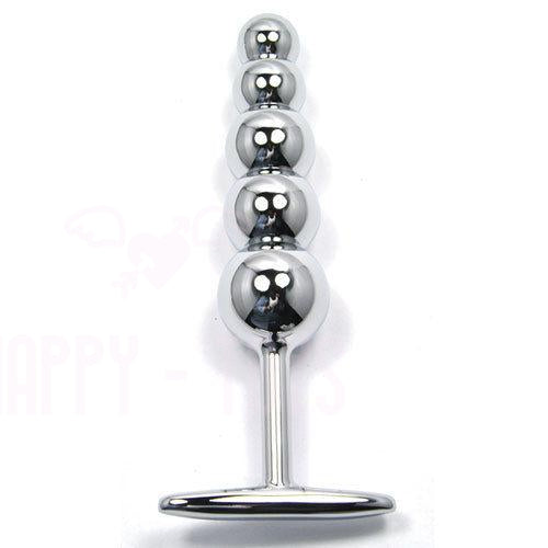 6" Metal Anal Beads Dildo Anal Plug Butt Adult Sex Toy Waterproof Gays Lesbians-Happy-Toys