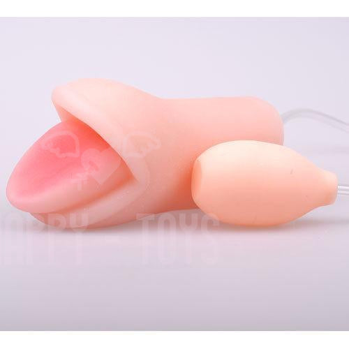 6.1" Men's Male Masturbator Oral Sex Mouth Pump Pocket Adult Sex Toy Waterproof-Happy-Toys