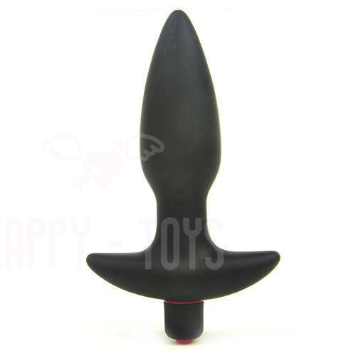 6" Quality Vibrating Butt Plug Anal Dildo Vibrator Anal Plug Sex Toy Waterproof-Anal Plug-Happy-Toys-Black-Happy-Toys